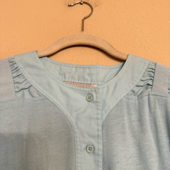 Vintage 80s 90s H.G. Sport Sky Blue Rugged Sleeve Sweater Size M Retro Pullover - Picture 6 of 16